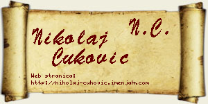 Nikolaj Ćuković vizit kartica